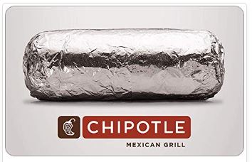 $50 Chipotle eGift Card - eMail Delivery Only!