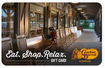 $100 Cracker Barrel eGift Card - eMail Delivery Only!